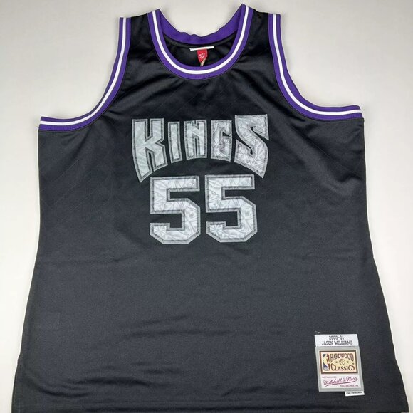 Mitchell & Ness Jason Williams Black and Purple Kings Jersey*NWT*